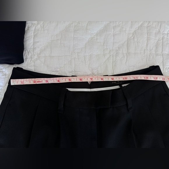 NWT rag & bone Marianne Italian Wool Women's Black Straight Leg Pleated … - Picture 10 of 12